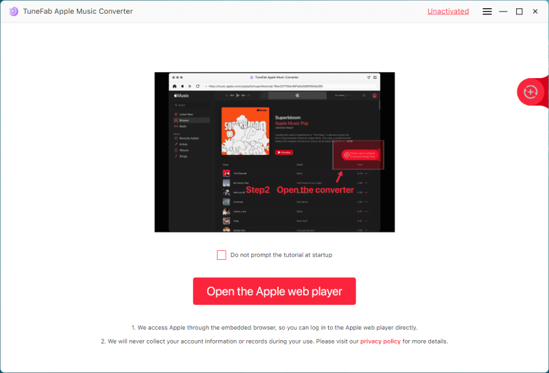 Open the Apple Web Player