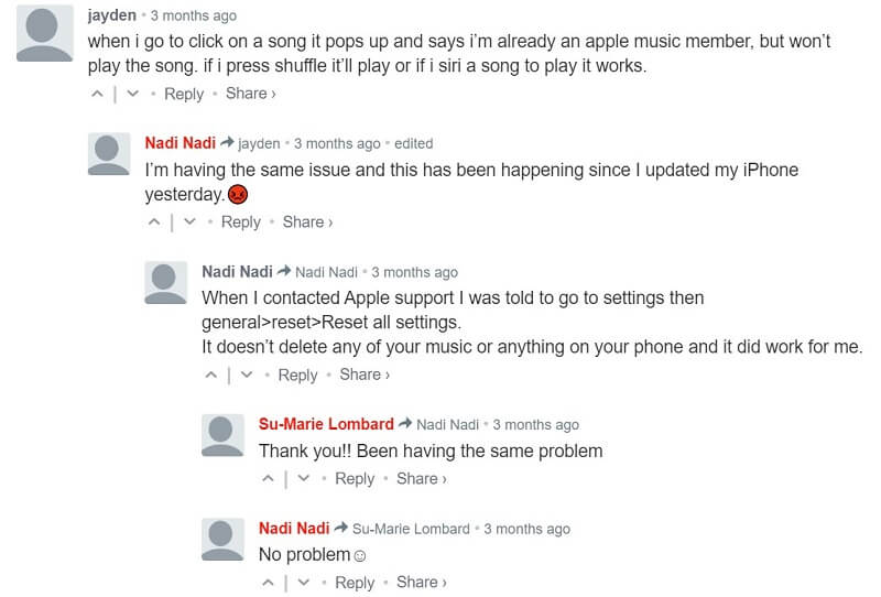 Apple Muziek uitgeschakeld
