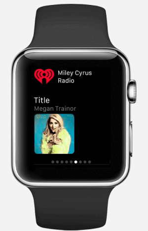 Aplicación iHeartRadio en Apple Watch