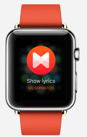 Aplicación Musixmatch en Apple Watch
