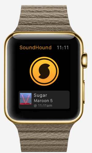 Aplicación SoundhHound en Apple Watch