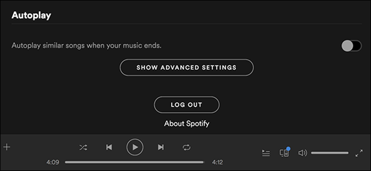 Reprodução automática no Spotify