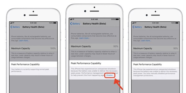 Batterijgezondheid Beta iOS 11.3