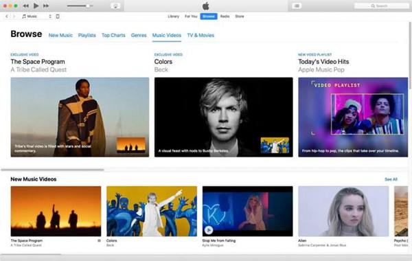 Navegue pelos Vídeos da Apple Music