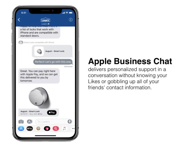 Chat de negócios iOS11.3