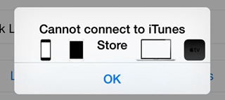 Não é possível conectar ao Itunes Store