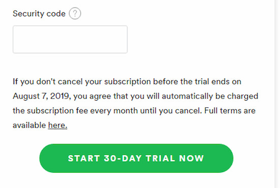 Spotify Iscriviti alla prova gratuita di 30 giorni di Spotify