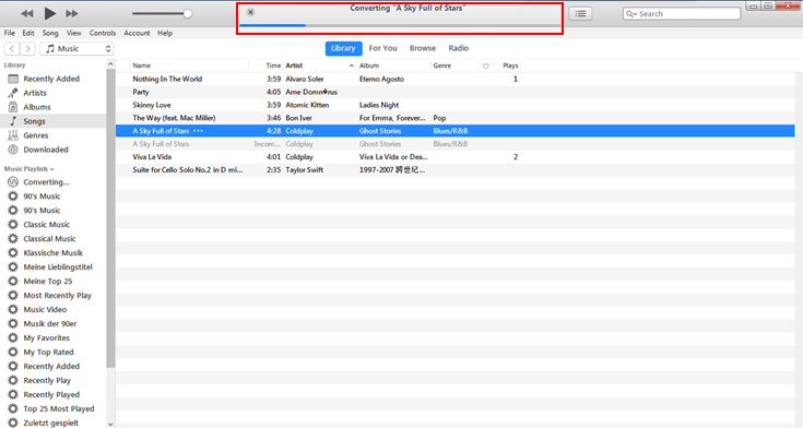 Conversione di musica iTunes in formato MP3