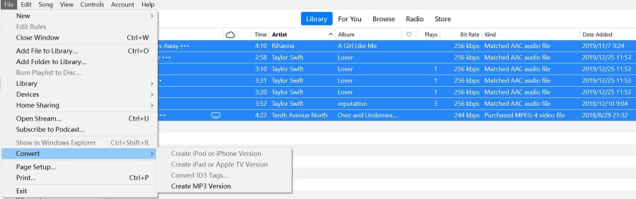 Converteer M4P naar MP3 via iTunes Match