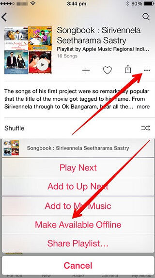 Scarica Apple Music su iOS 11 in precedenza
