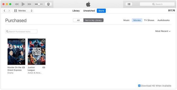 Download gekochte video's op Mac