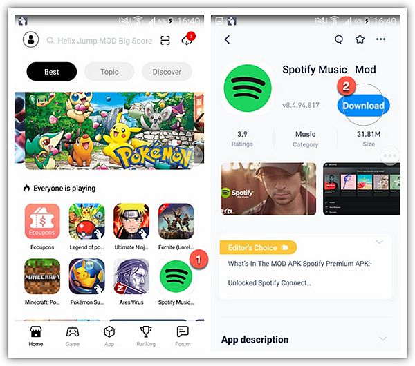 قم بتنزيل Spotify Mod Premium APK من TutuApp