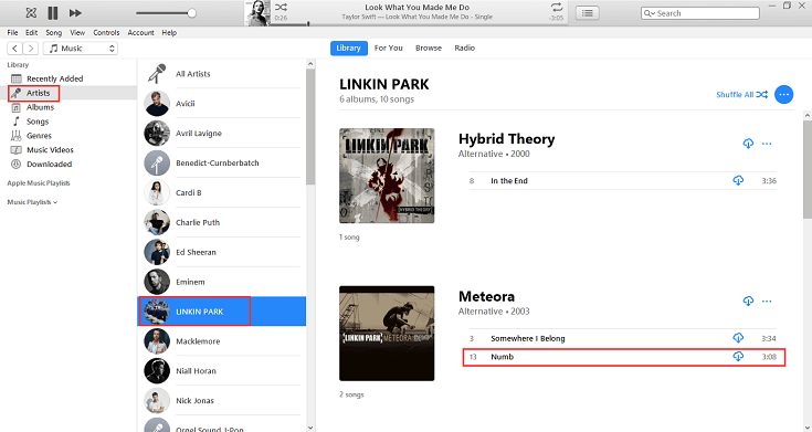 iTunes에서 다운로드 할 음악 찾기