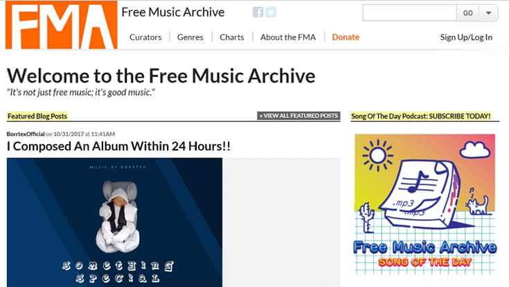 Archivio musicale gratuito online