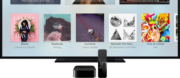 Vista frontal da sua TV Apple 4K