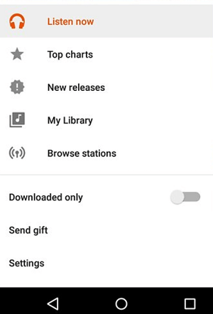 Google Play Music Mijn bibliotheek