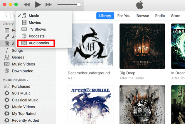 Negozio iTunes Audiobooks