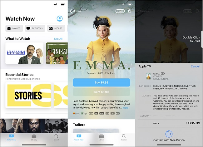 Huur films op de Apple TV-app