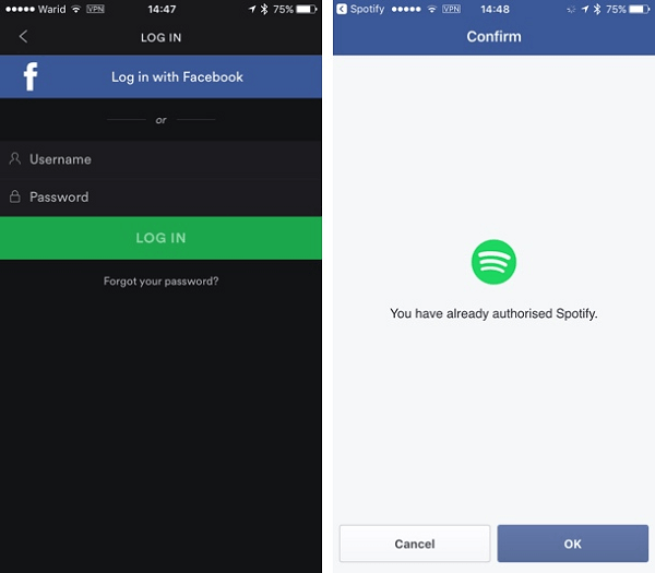 Spotify no exterior com VPN