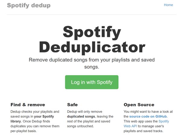 Spotify Dedup Fazer login
