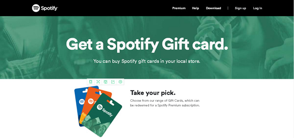 Interfaccia Spotify