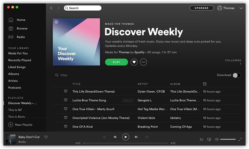 Spotify 음악 발견
