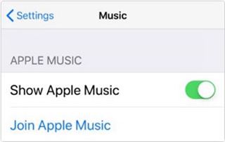 Aanzetten Toon Apple Music
