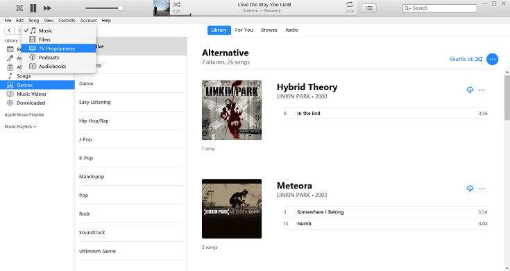 Schakel iTunes-muziekbibliotheek in