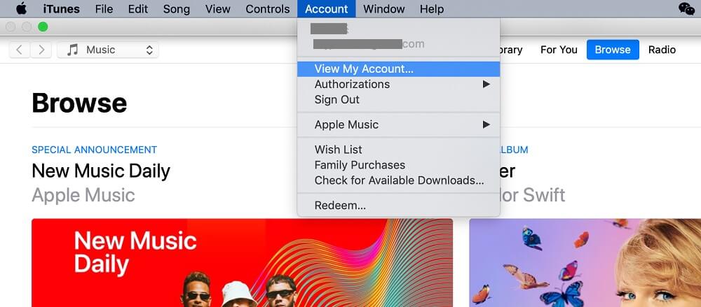 Apple Music-account op Mac bekijken