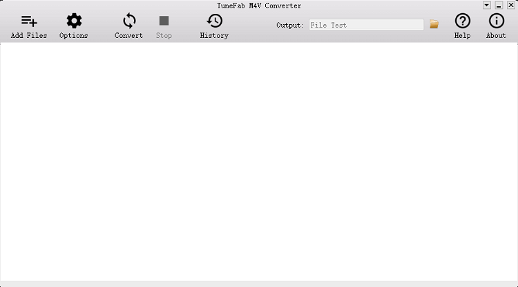 Interface principal do conversor M4V para Mac