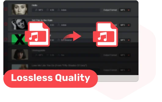 Output di file audio senza perdita di qualità