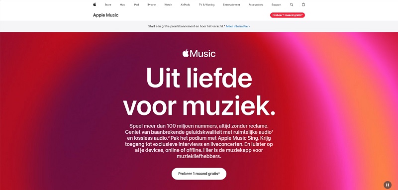 Abonneer je op Apple Music op de website