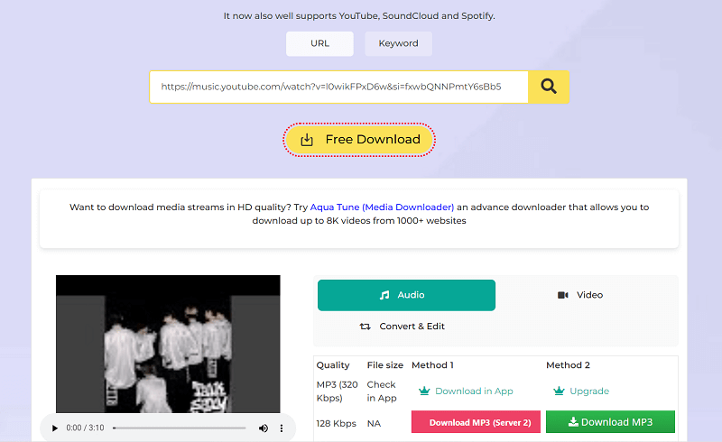 AceThinker Free URL to MP3 Converter