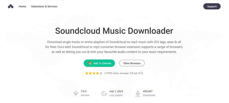 AddonCrop SoundCloud Music Downloader Chrome Extension