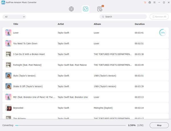 Convertidor de música de Amazon: AudFree