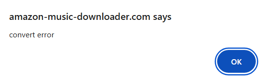 Se produce un error de conversión al usar el descargador en línea de Amazon