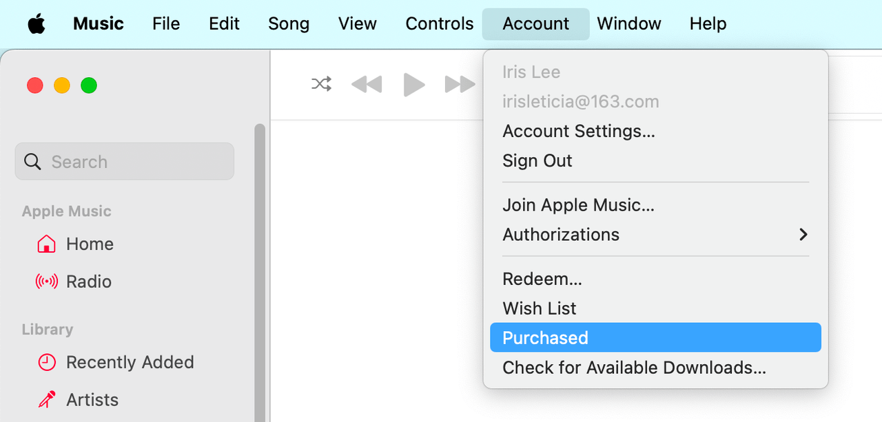 Redownload Purchased Music