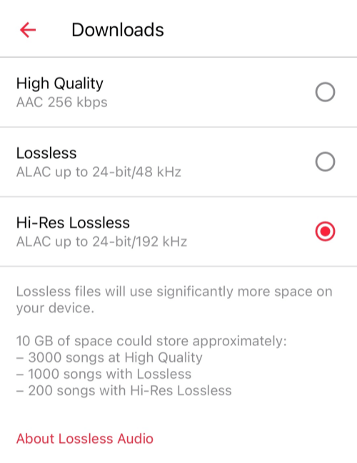 Set Apple Music Download Quality on Android