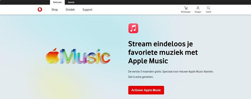 Apple Music gratis krijgen via Vodafone