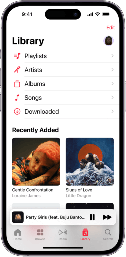 Apple Music iPhone 앱