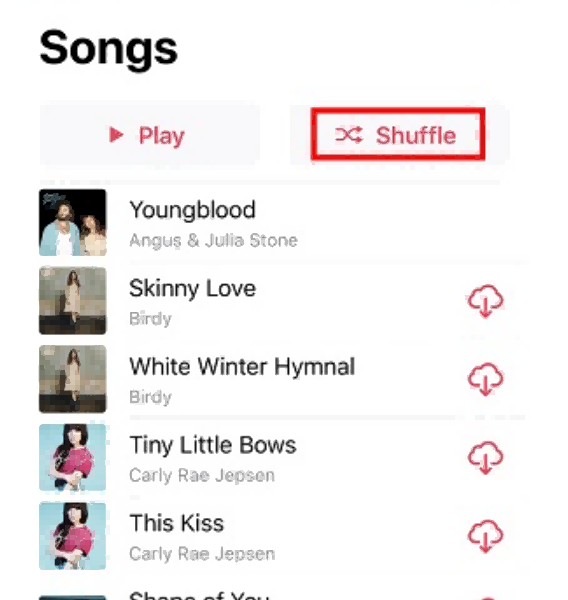 Apple Music Shuffle on Android