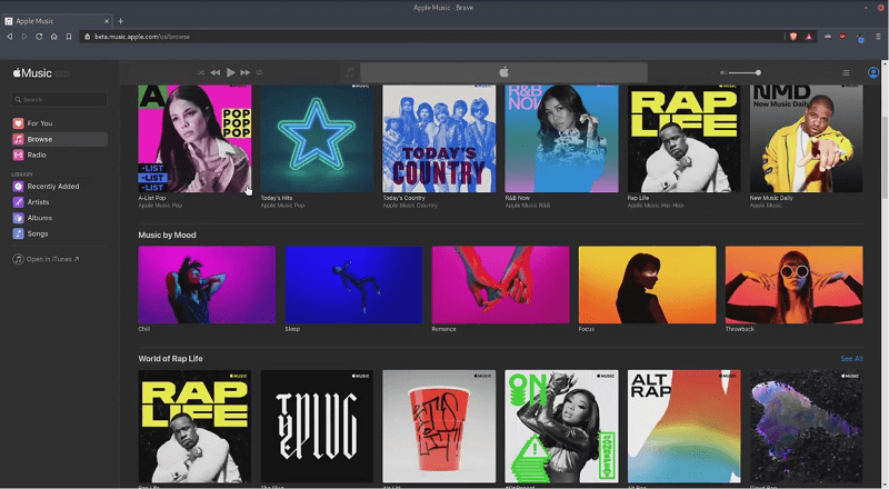 Play Apple Music on Linux Web Player