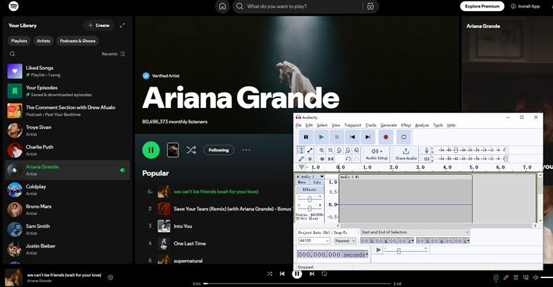 Download Spotify Songs to Computer via Audacity