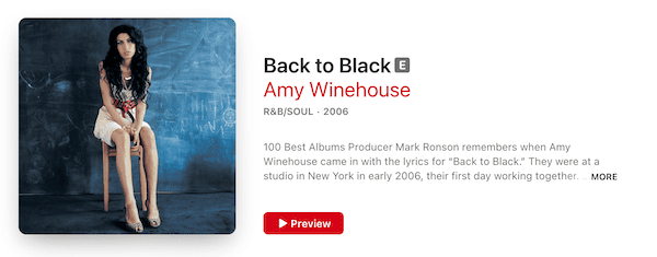 Back to Black by Amy Winehouse