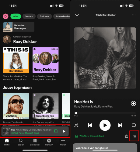 Spotify-wachtrij bekijken op Android/iPhone