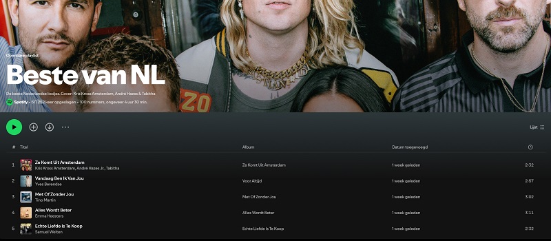 Best van NL Spotify-afspeellijst