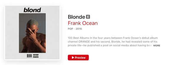 Blonde by Frank Ocean