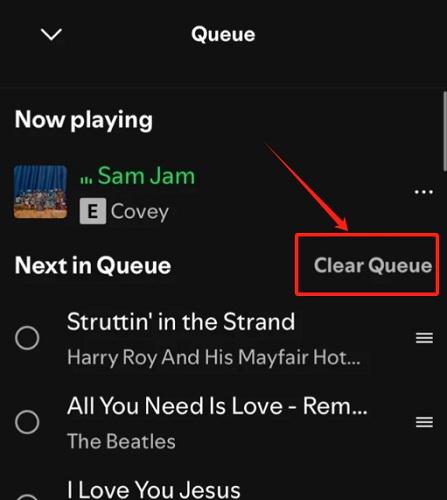 Cancella la coda di Spotify su Android/iPhone