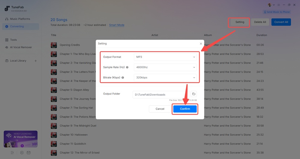 Change Output Format and Quality