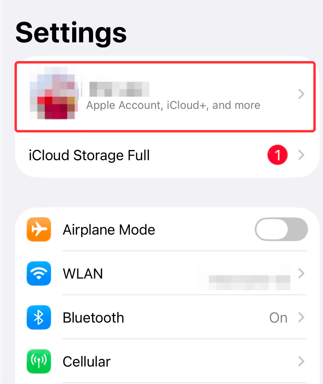 Check the Apple Account on iPhone